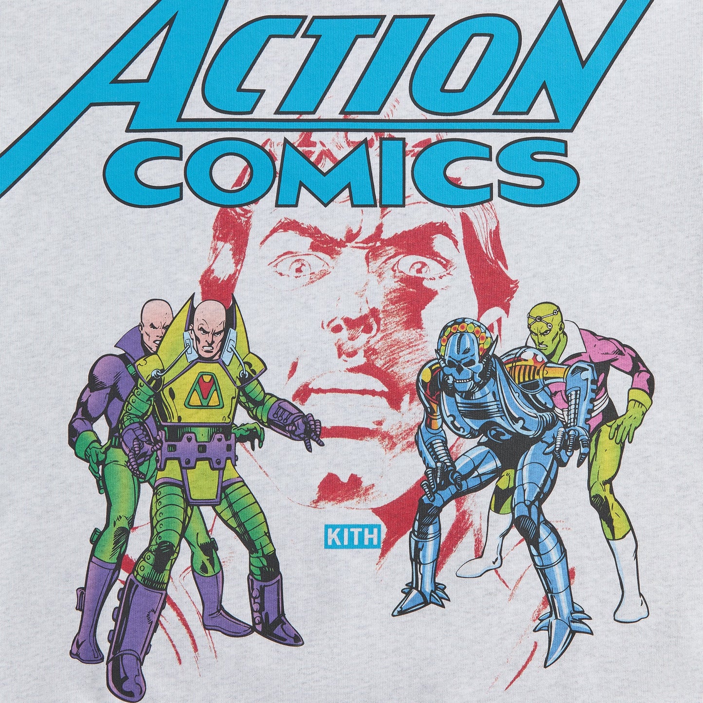Men Kith Superman | Kith Action Comics Nelson Crewneck - Light Heather Grey