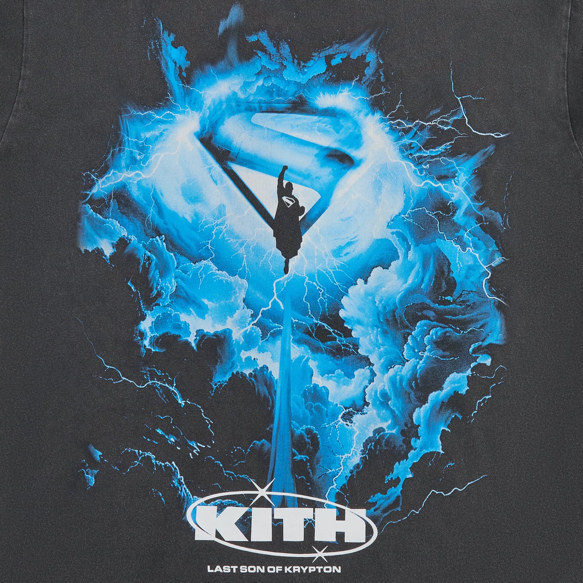 Men Kith Superman | Kith (2025 Movie) Lightning Vintage Tee - Black