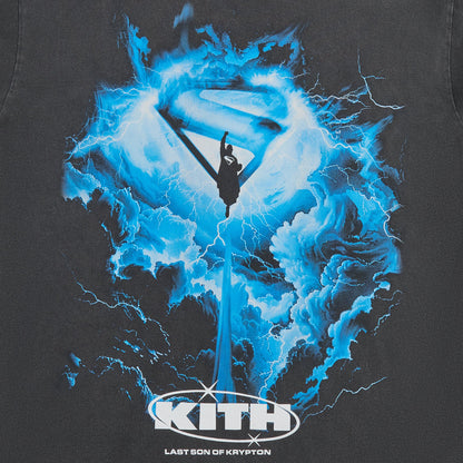 Men Kith Superman | Kith (2025 Movie) Lightning Vintage Tee - Black