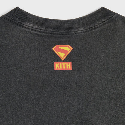Men Kith Superman | Kith (2025 Movie) Lightning Vintage Tee - Black