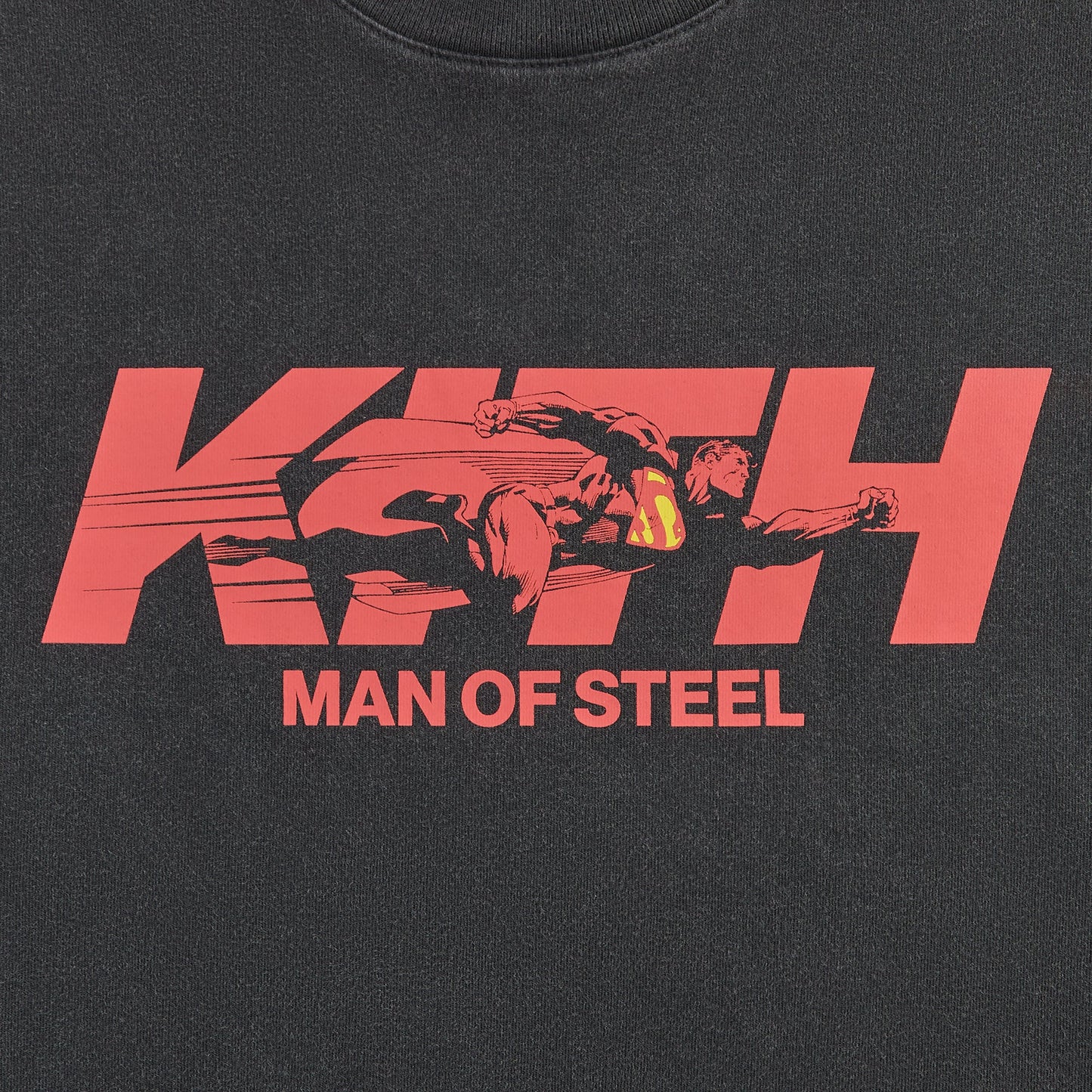 Men Kith Superman | Kith Man of Steel Vintage Tee - Black