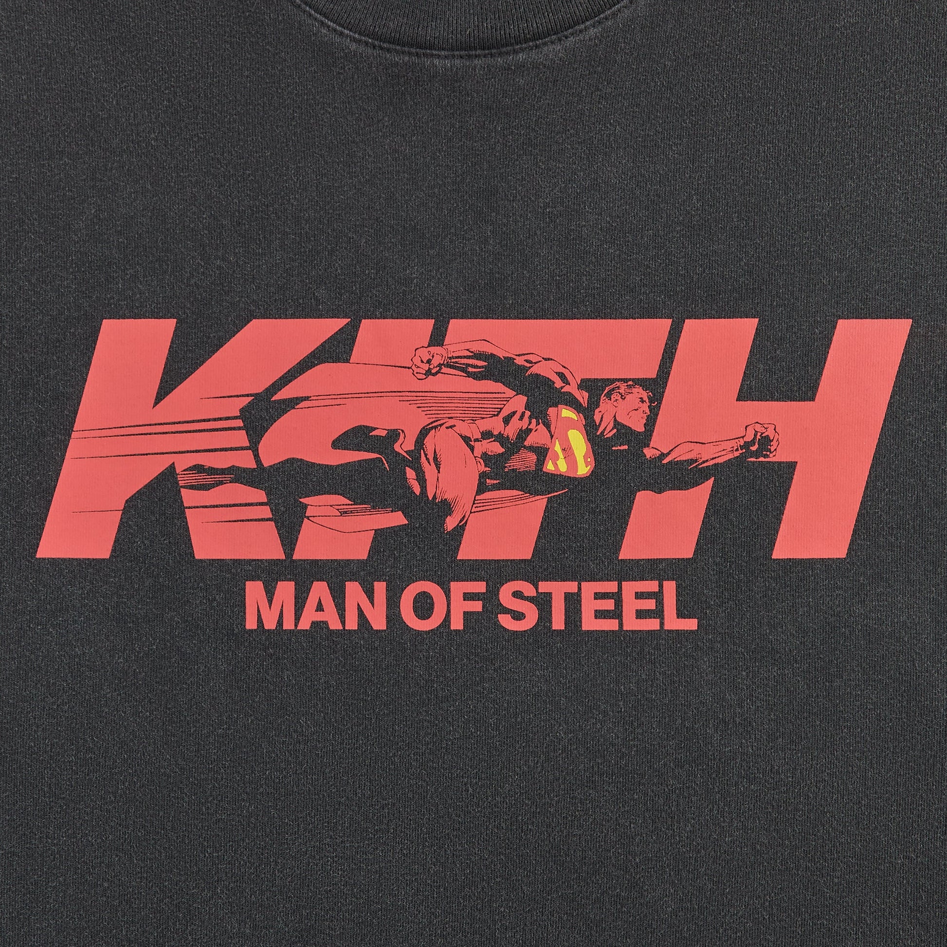 Men Kith Superman | Kith Man of Steel Vintage Tee - Black
