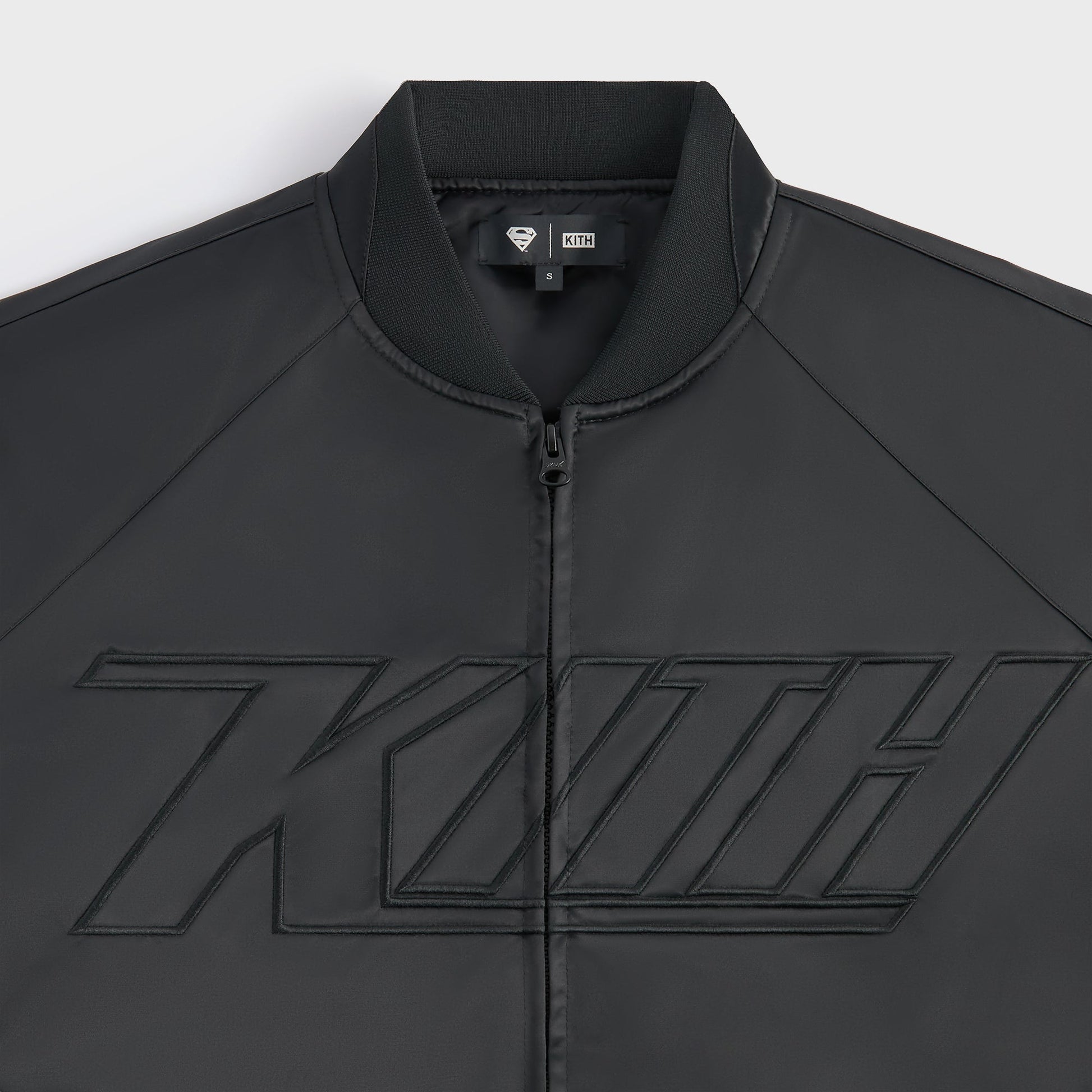Men Kith Superman | Kith Satin Bomber Jacket - Black