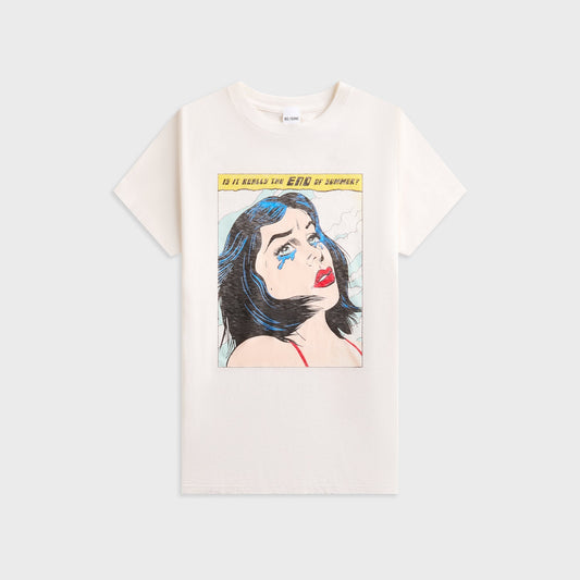 Women Kith ReDone 70s Loose Tee Summer - Vintage White