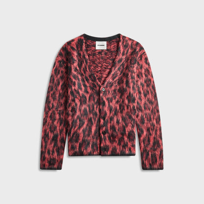 Men Kith Jil Sander Long Sleeve VN Cardigan - Ember