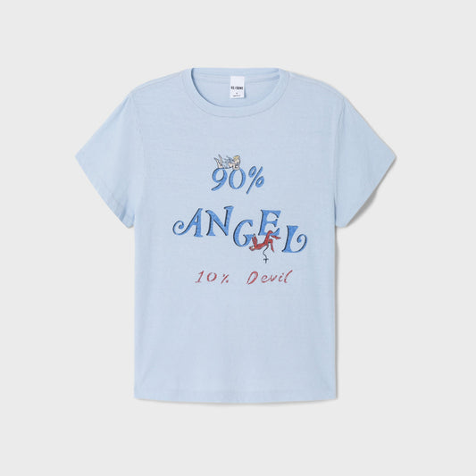 Women Kith ReDone Classic Tee Angel Devil - Light Blue