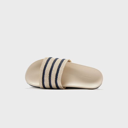 Men Kith adidas x Wales Bonner Adilette - Wonder White / Night Indigo