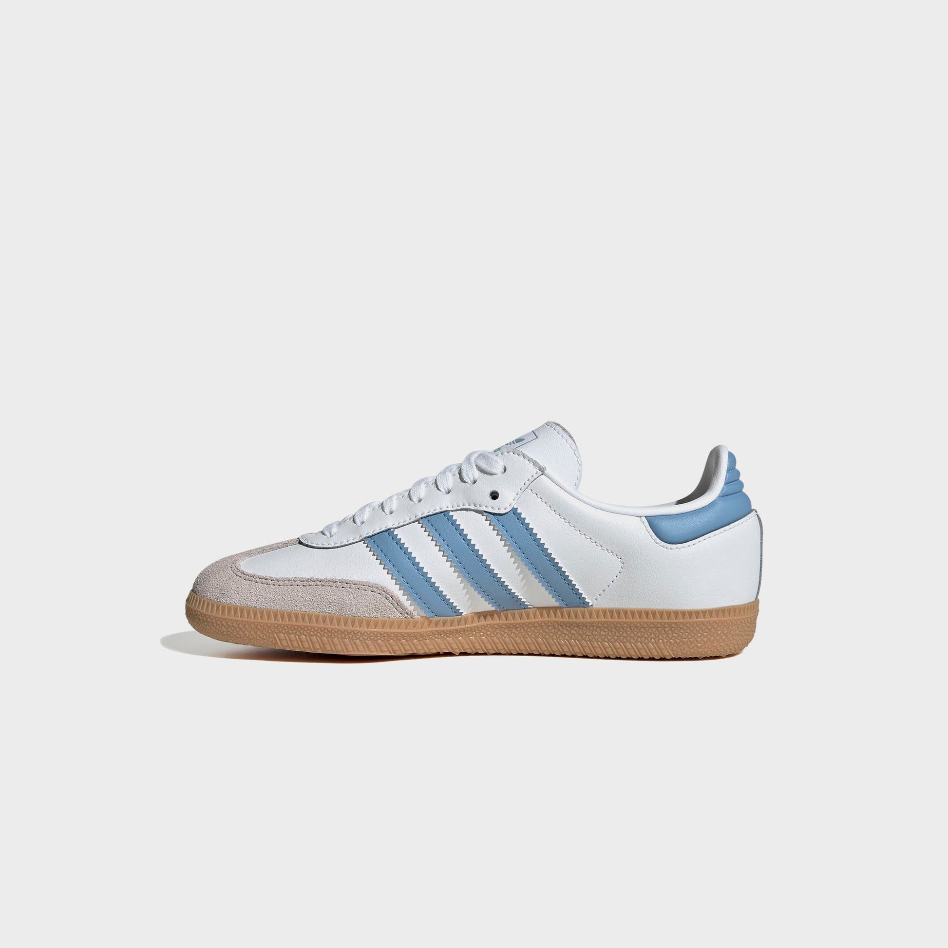 Kids Kith adidas GS Samba OG - White / Ash Blue / Gum 3