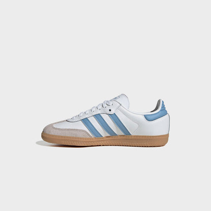 Kids Kith adidas GS Samba OG - White / Ash Blue / Gum 3