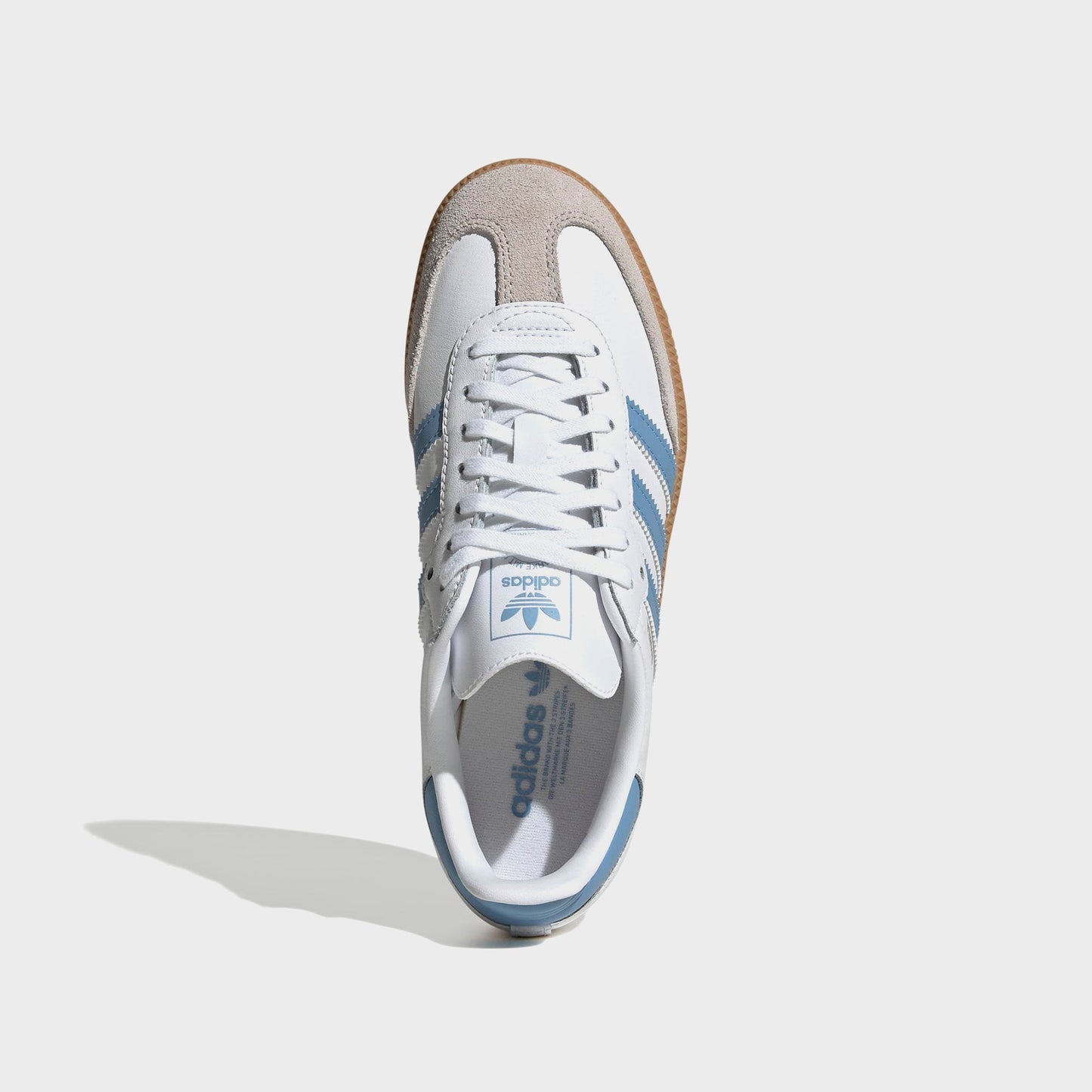 Kids Kith adidas GS Samba OG - White / Ash Blue / Gum 3