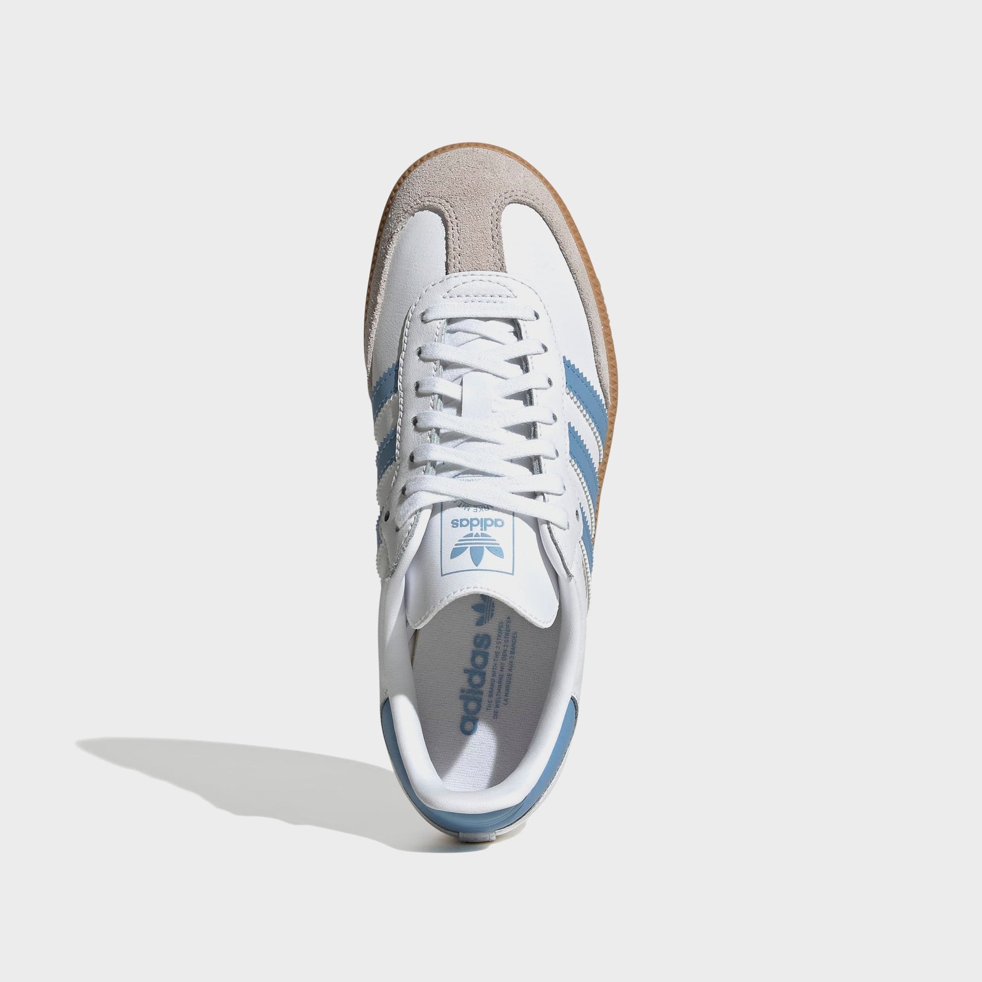 Kids Kith adidas GS Samba OG - White / Ash Blue / Gum 3