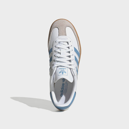 Kids Kith adidas GS Samba OG - White / Ash Blue / Gum 3