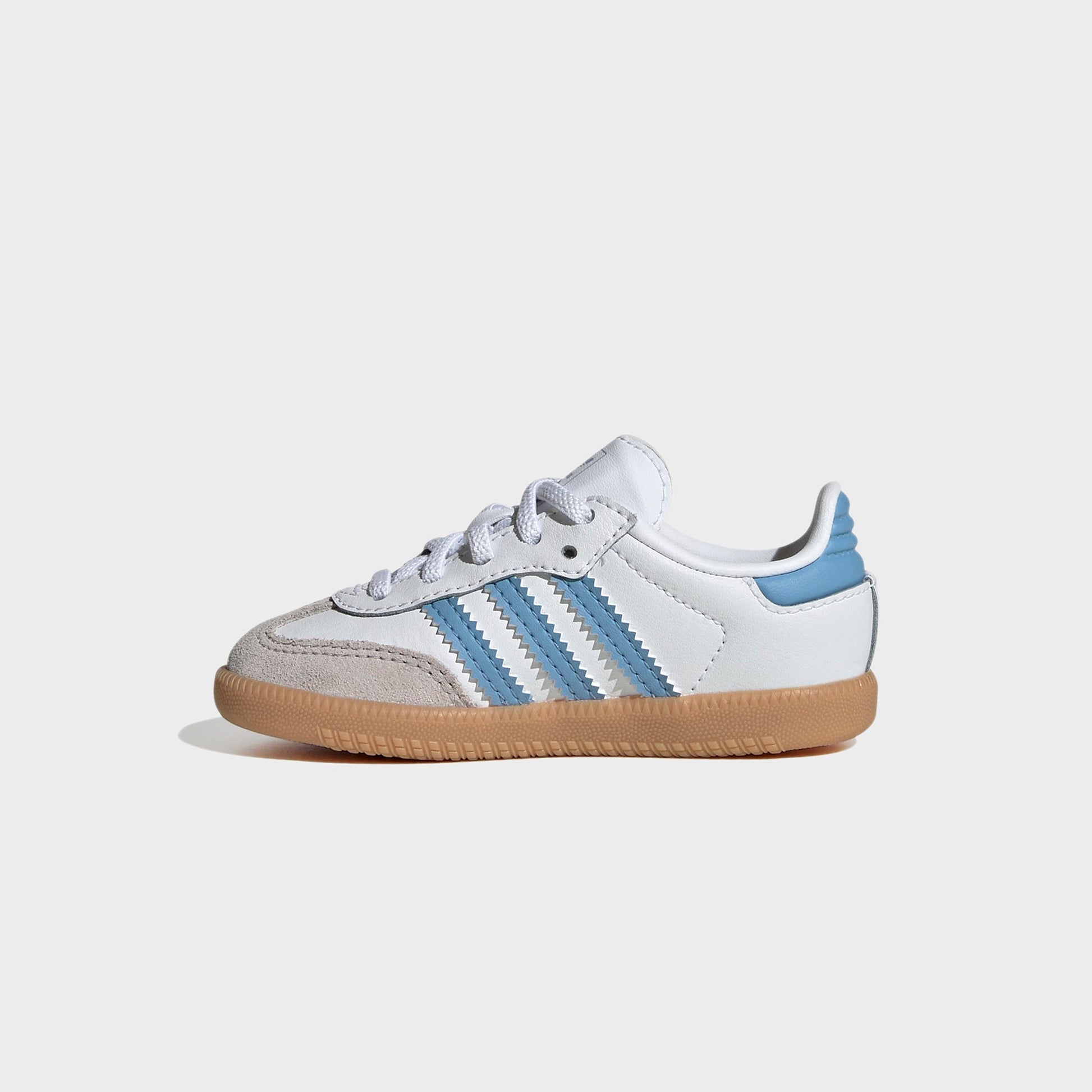 Kids Kith adidas TD Samba OG - White / Ash Blue / Gum 3