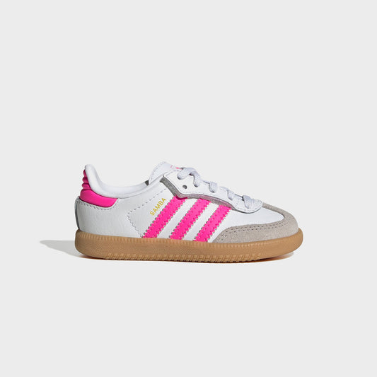 Men|Kids Kith adidas Samba OG - White / Lucid Pink / Gum 3
