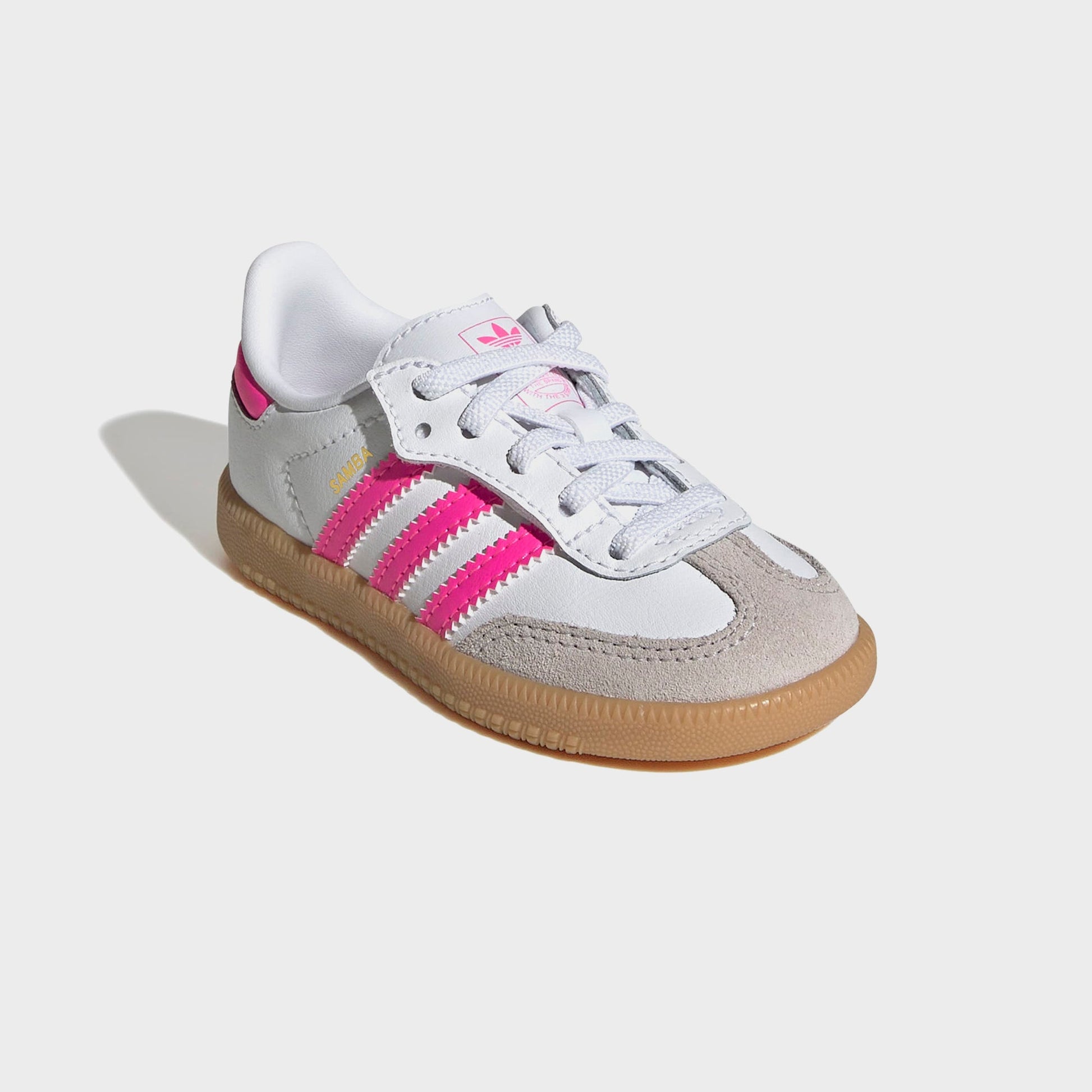 Men|Kids Kith adidas Samba OG - White / Lucid Pink / Gum 3