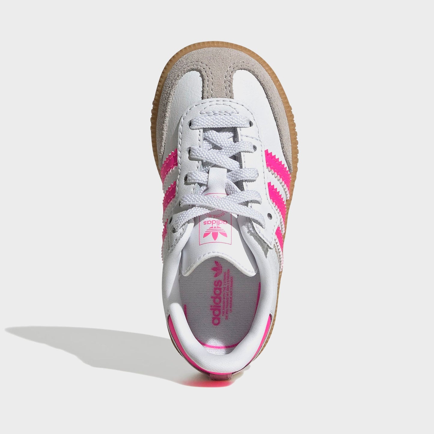 Men|Kids Kith adidas Samba OG - White / Lucid Pink / Gum 3