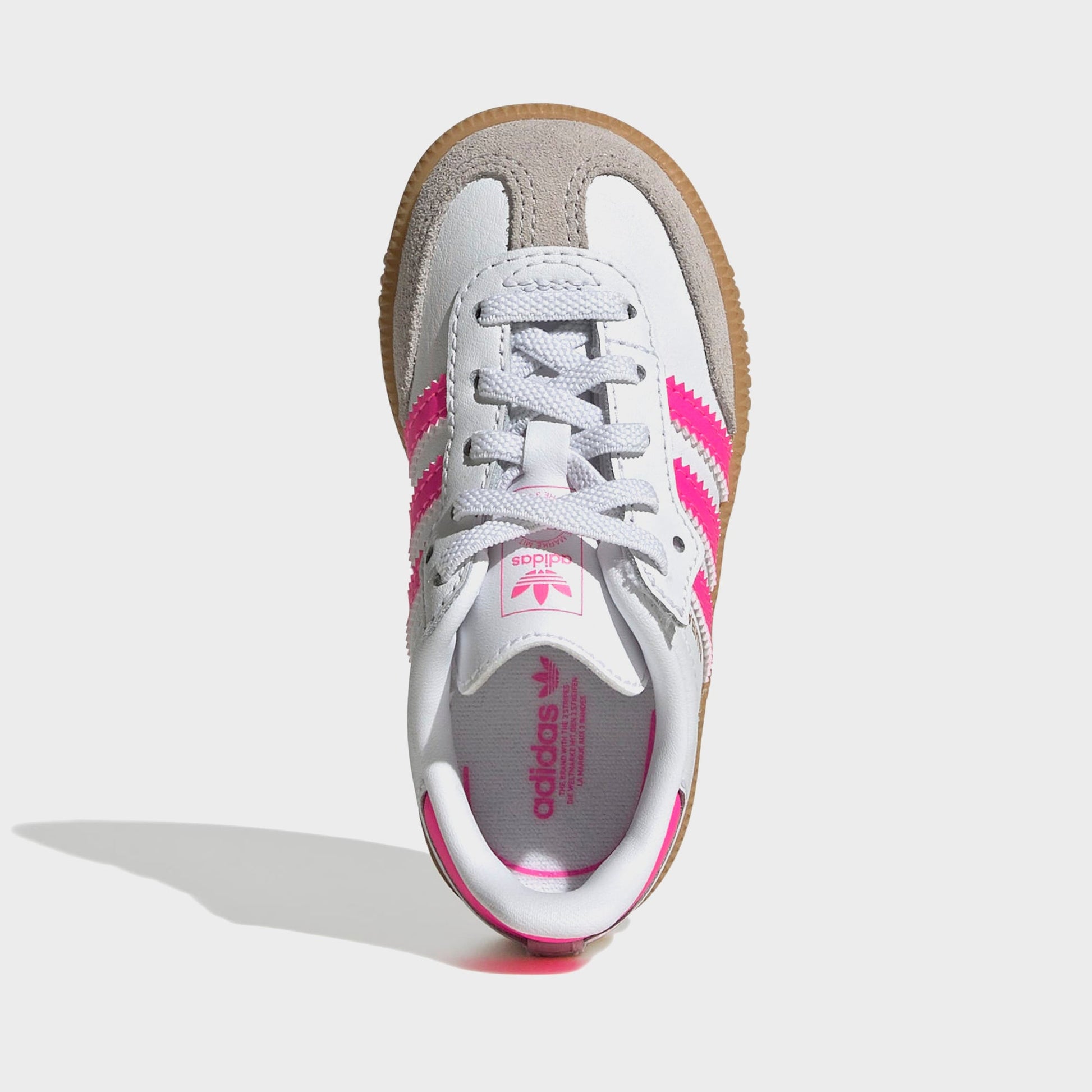 Men|Kids Kith adidas Samba OG - White / Lucid Pink / Gum 3