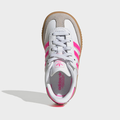 Men|Kids Kith adidas Samba OG - White / Lucid Pink / Gum 3