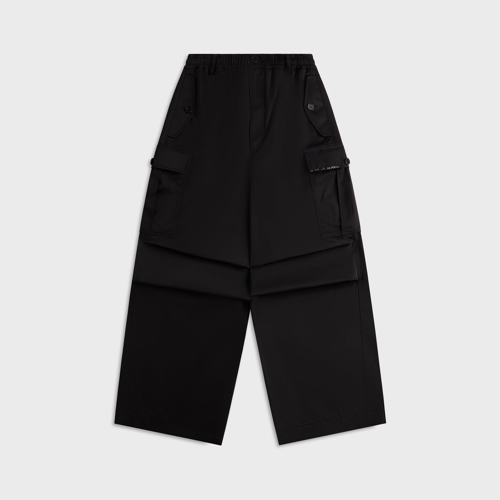 Men Kith Marni Taffeta Drawstring Cargo Workwear Gabardine Pant - Black