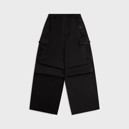 Men Kith Marni Taffeta Drawstring Cargo Workwear Gabardine Pant - Black