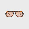 Brown Tortoise / Maroon Lens