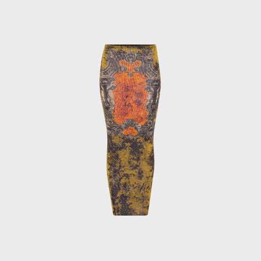 Women Kith Jean Paul Gaultier Mesh Long Skirt - Printed Médaillon