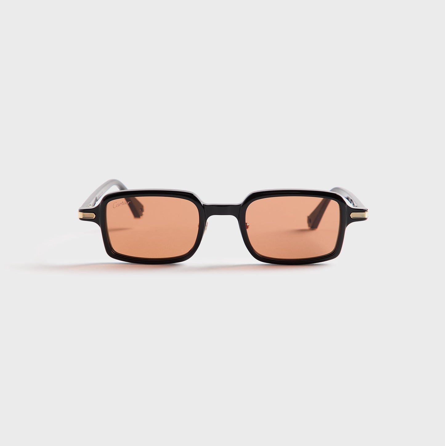 Men Kith Cartier Square Sunglasses - Black / Amber