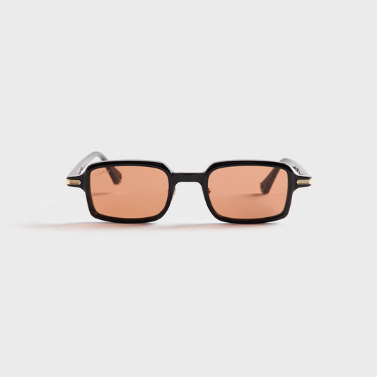 Men Kith Cartier Square Sunglasses - Black / Amber