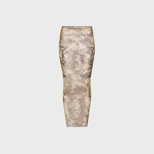 Women Kith Jean Paul Gaultier Mesh Long Skirt - Printed Médaillon