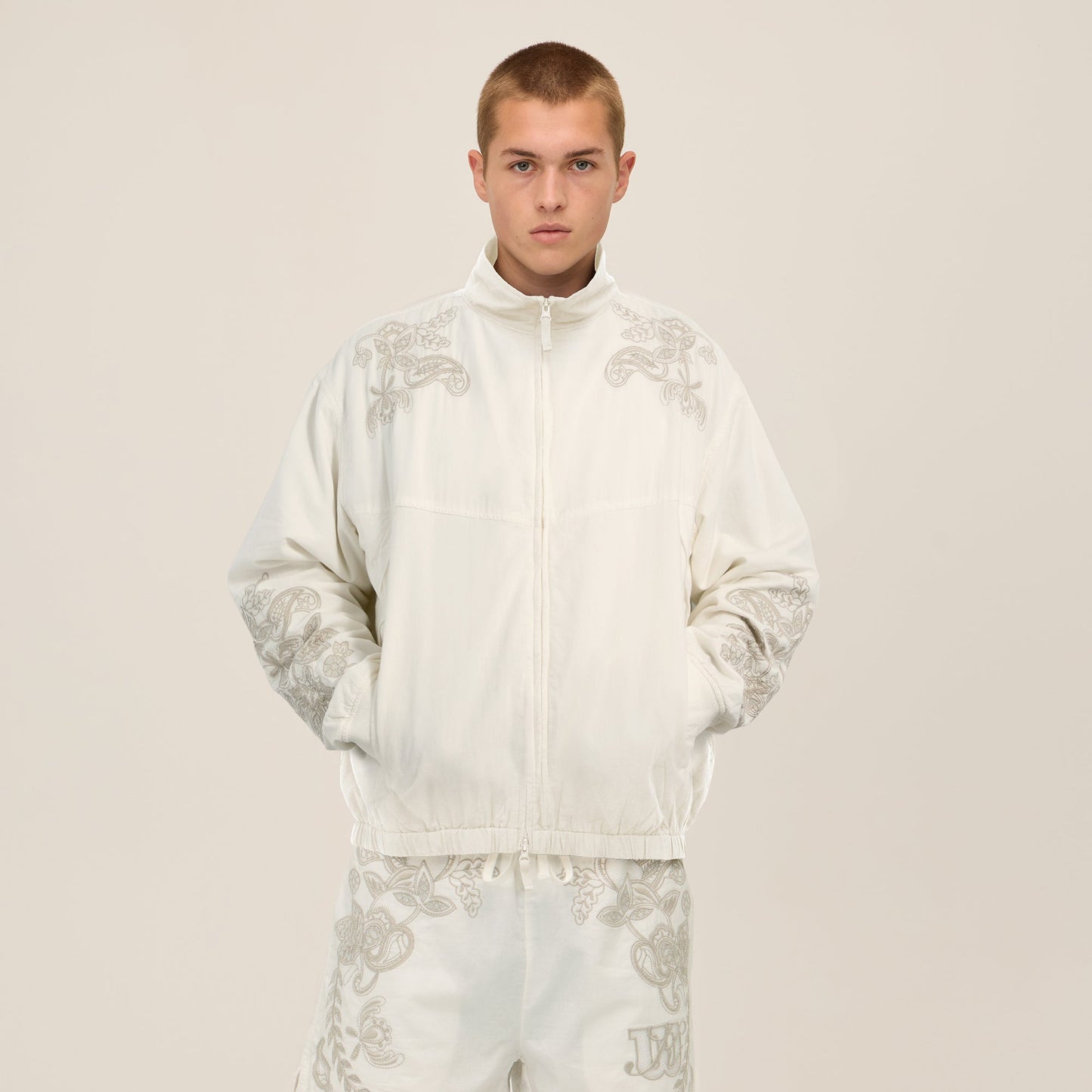 Men Kith Kith for Wilson Embroidered Mesh Track Jacket - White