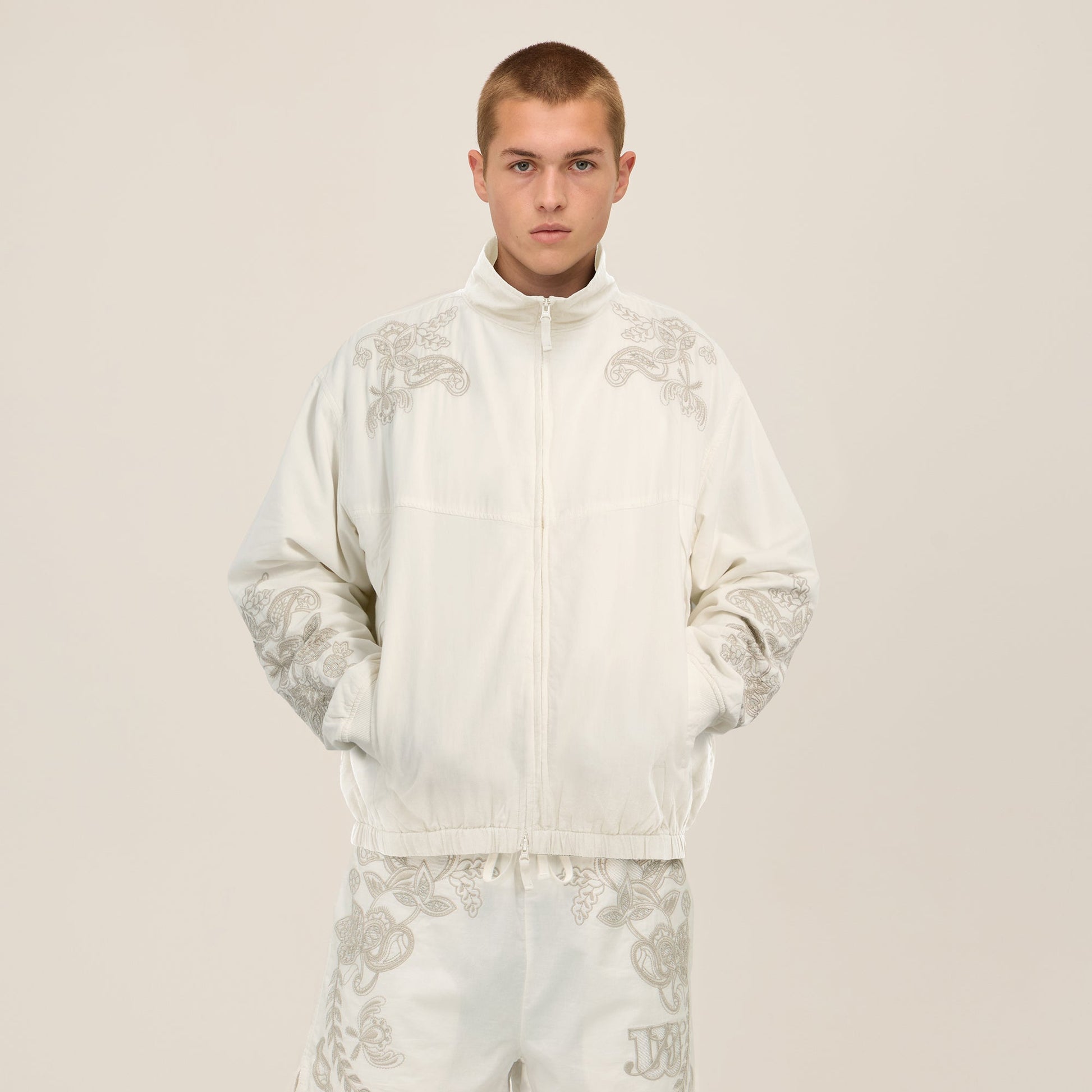 Men Kith Kith for Wilson Embroidered Mesh Track Jacket - White