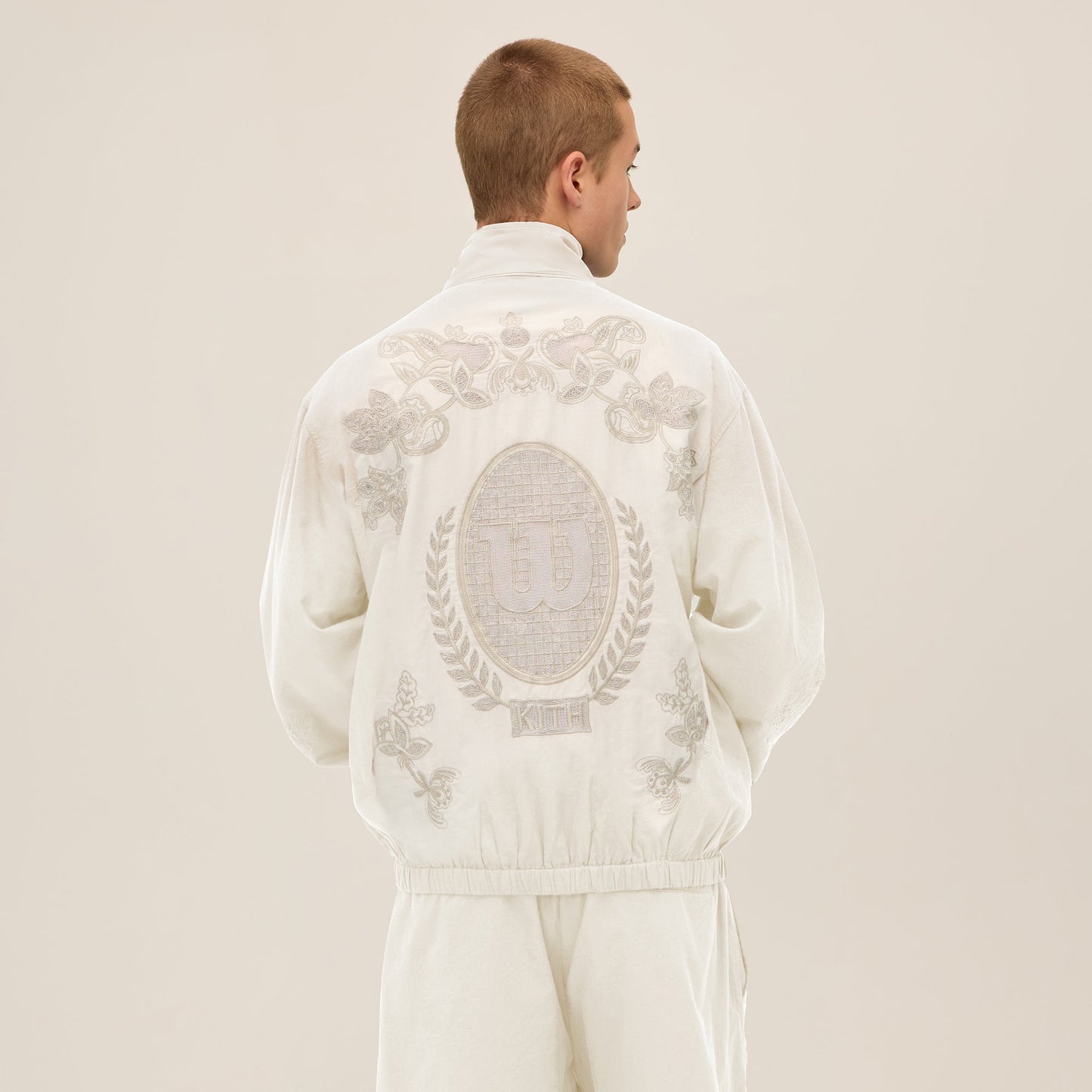 Men Kith Kith for Wilson Embroidered Mesh Track Jacket - White