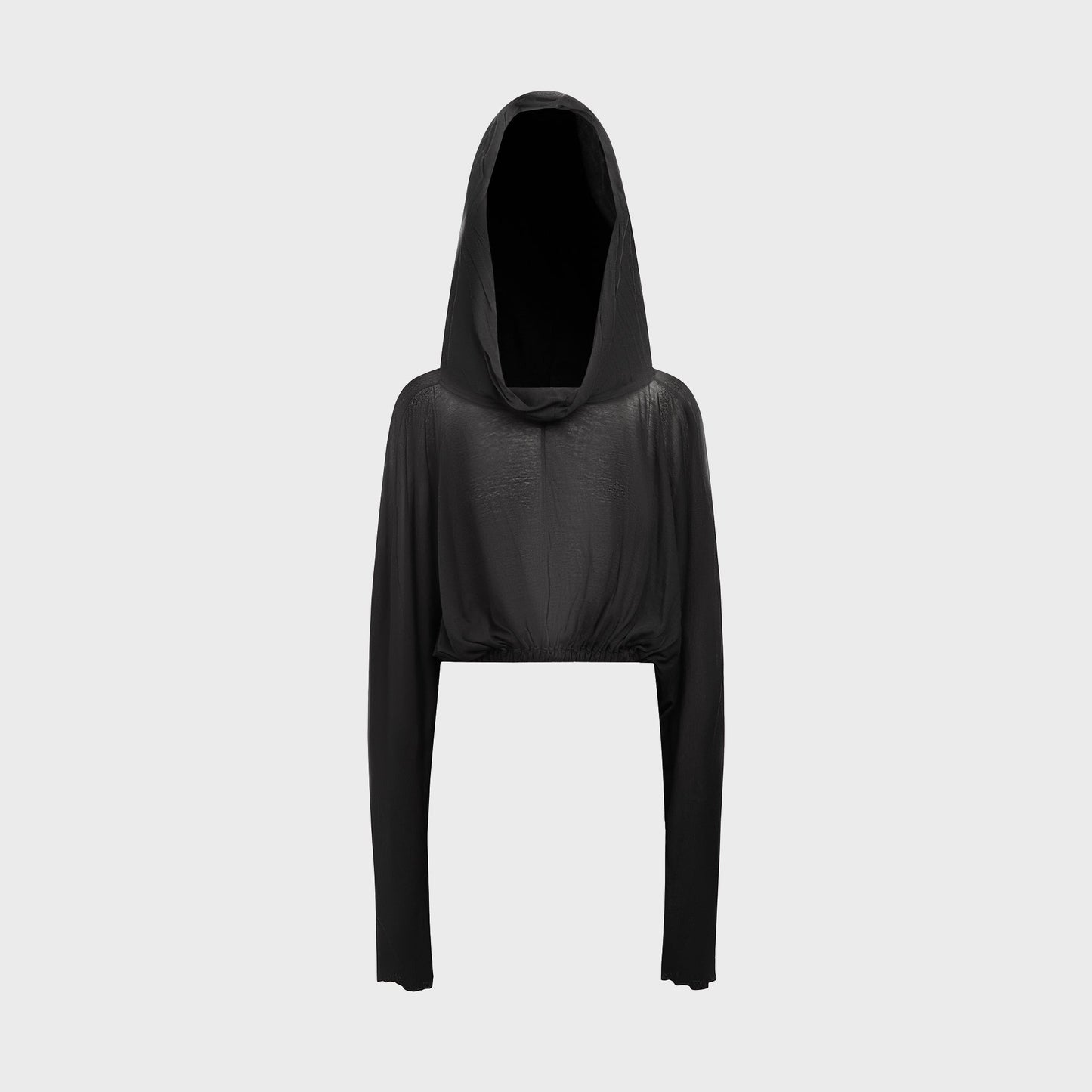 Women Kith Rick Owens Cropped Hooded Tunic - Black