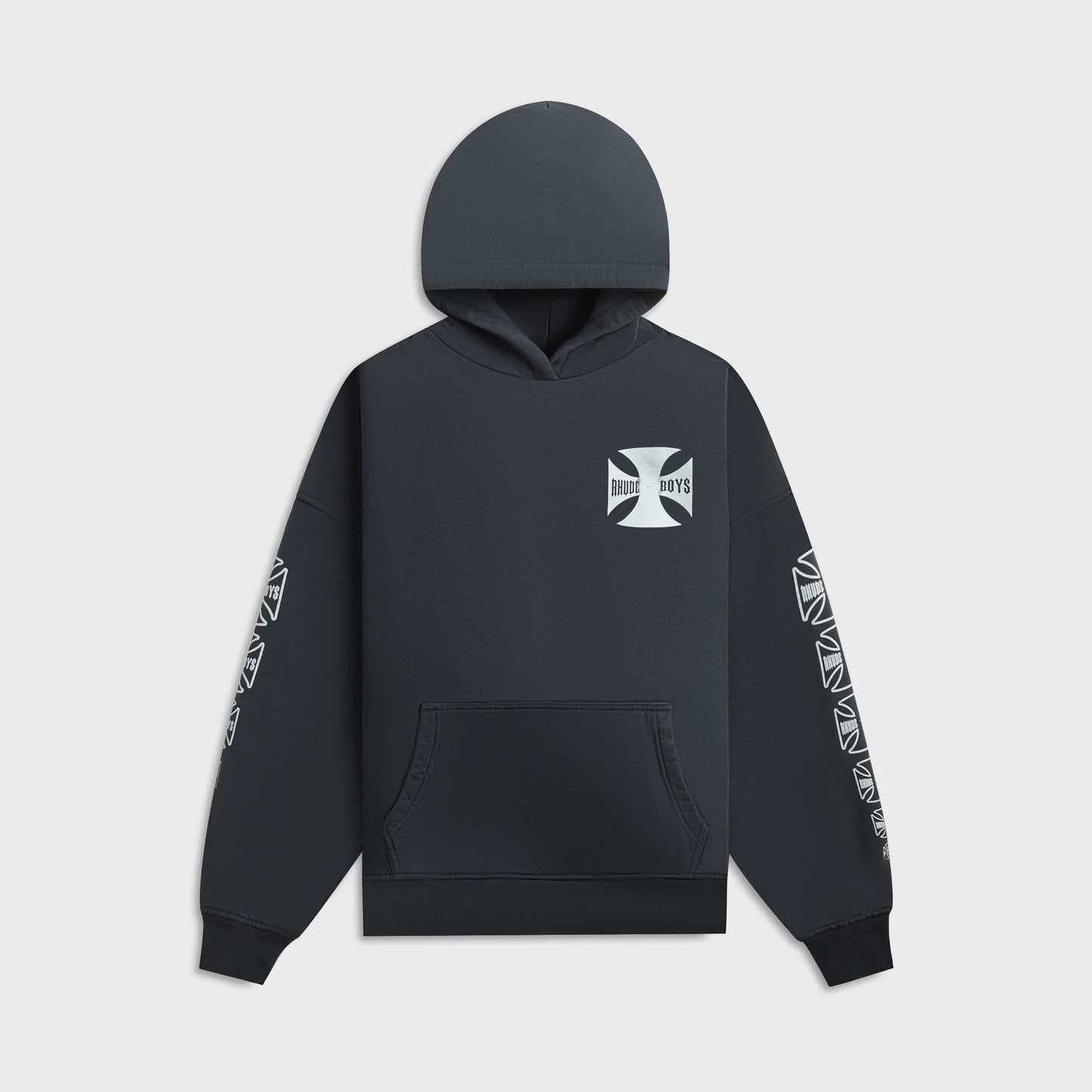 Men Kith Rhude Boys Hoodie - Vintage Black