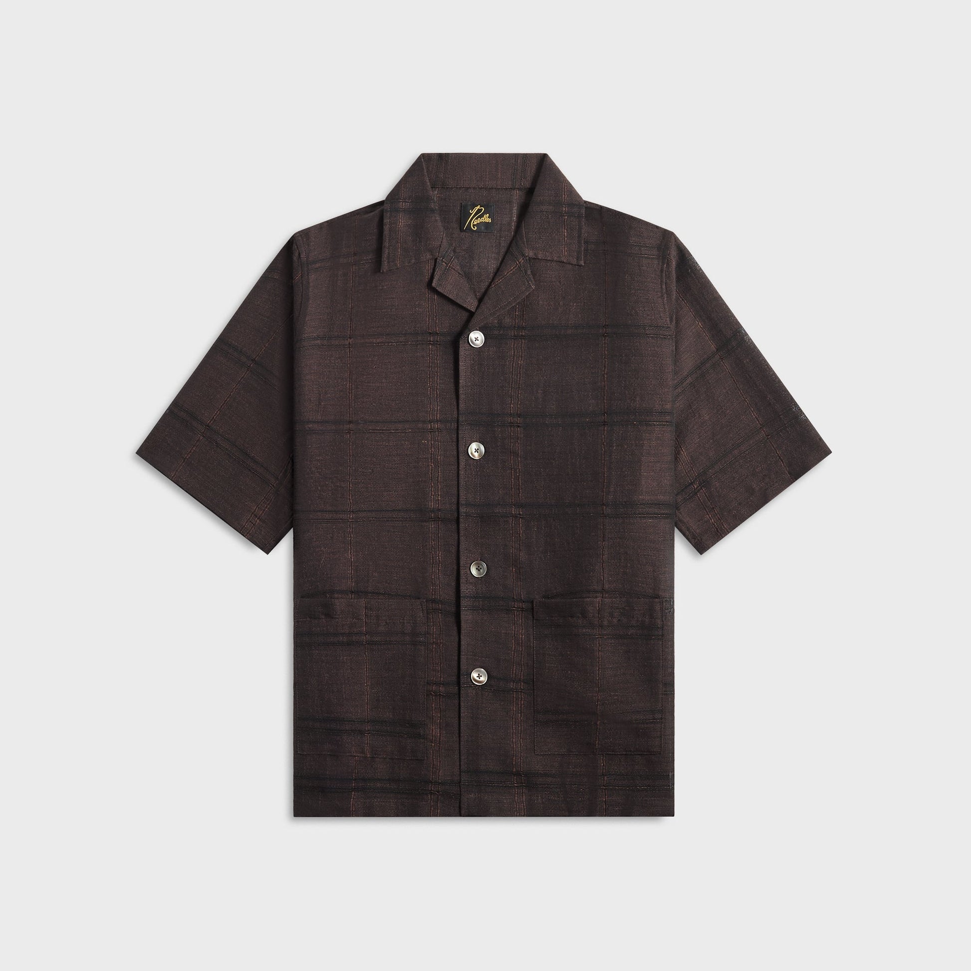 Men Kith Needles Cabana Plaid Jacquard Shirt - Brown