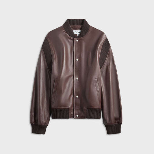 Men Kith Loewe Bomber Jacket - Chocolate Brown