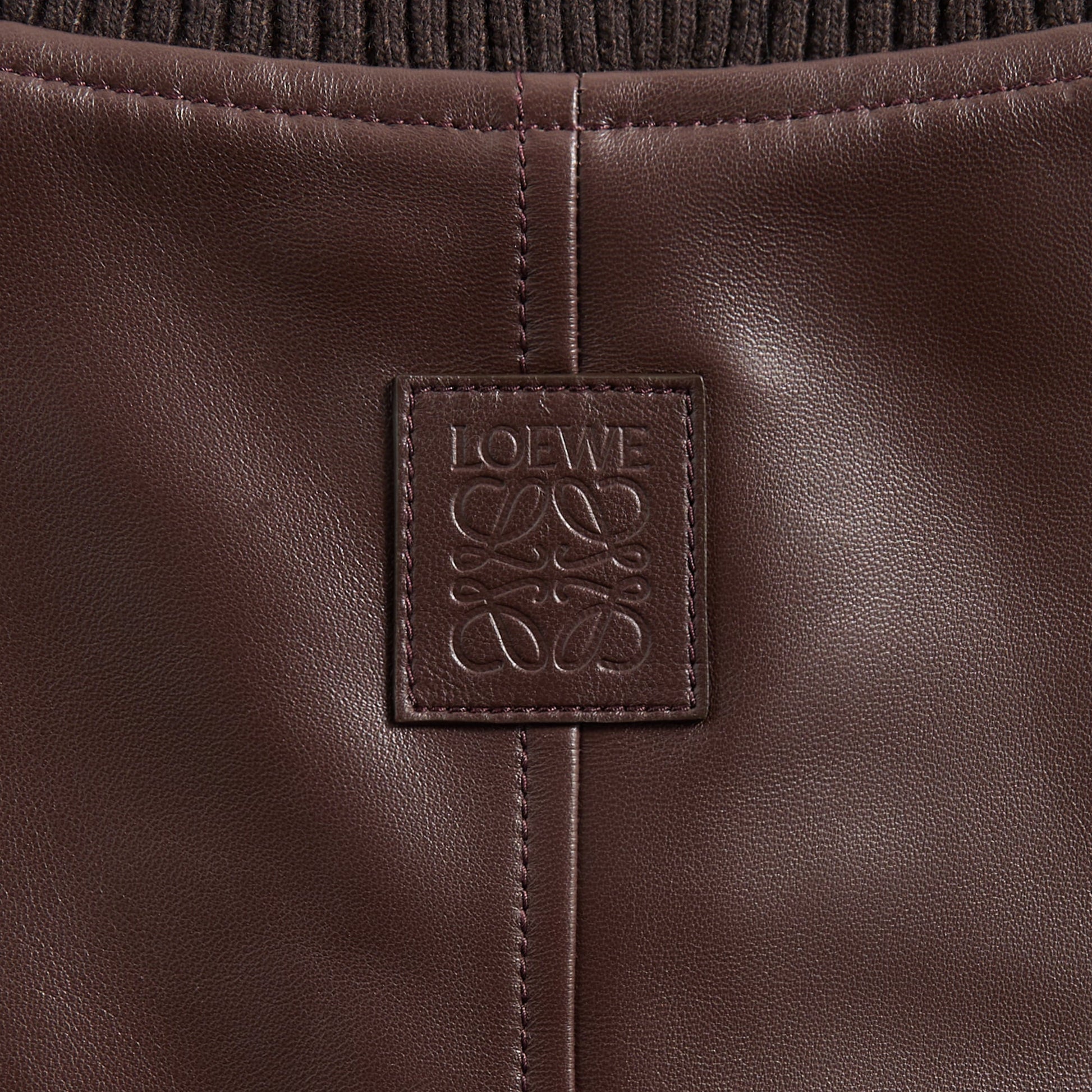 Men Kith Loewe Bomber Jacket - Chocolate Brown