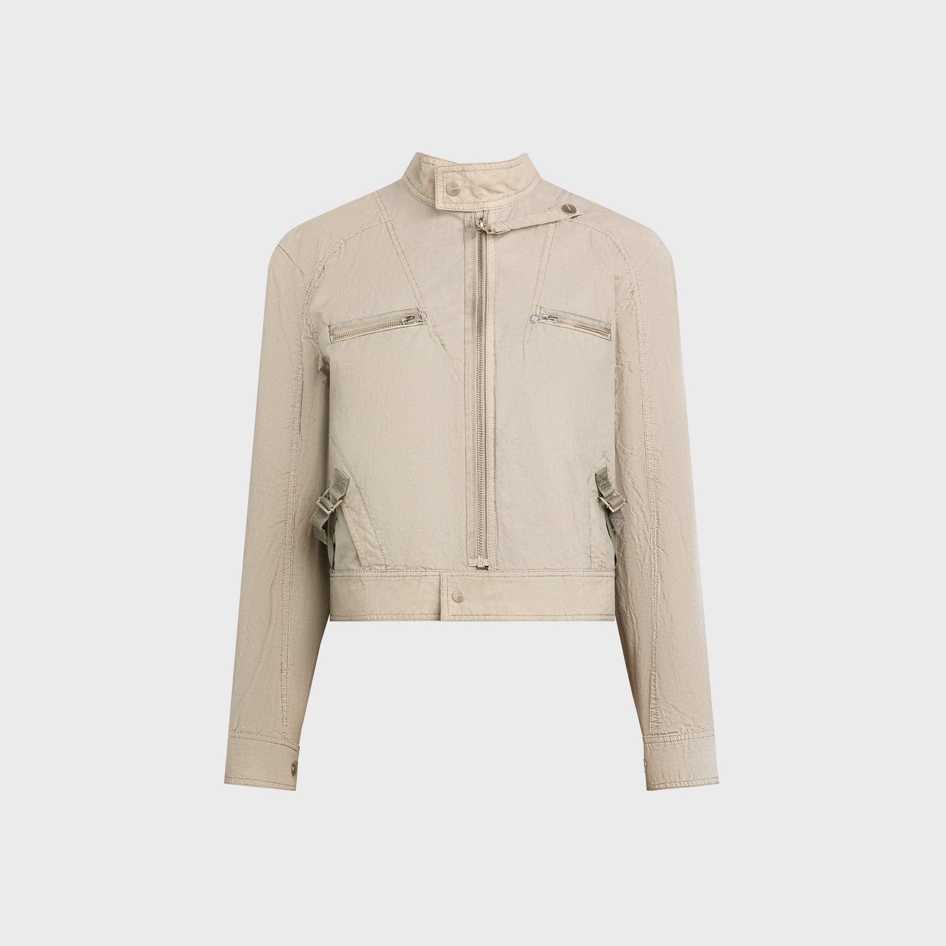 Women Kith Hyein Seo Dyed Moto Jacket - Moon Grey