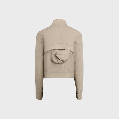 Women Kith Hyein Seo Dyed Moto Jacket - Moon Grey