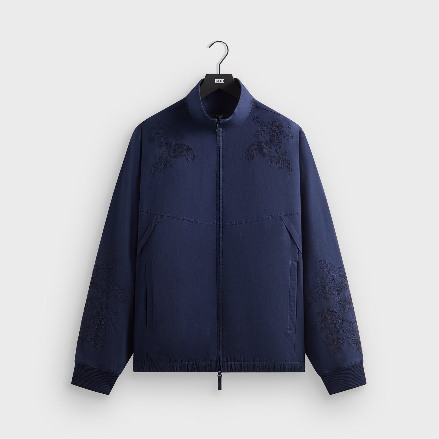 Men Kith Kith for Wilson Embroidered Mesh Track Jacket - Nocturnal