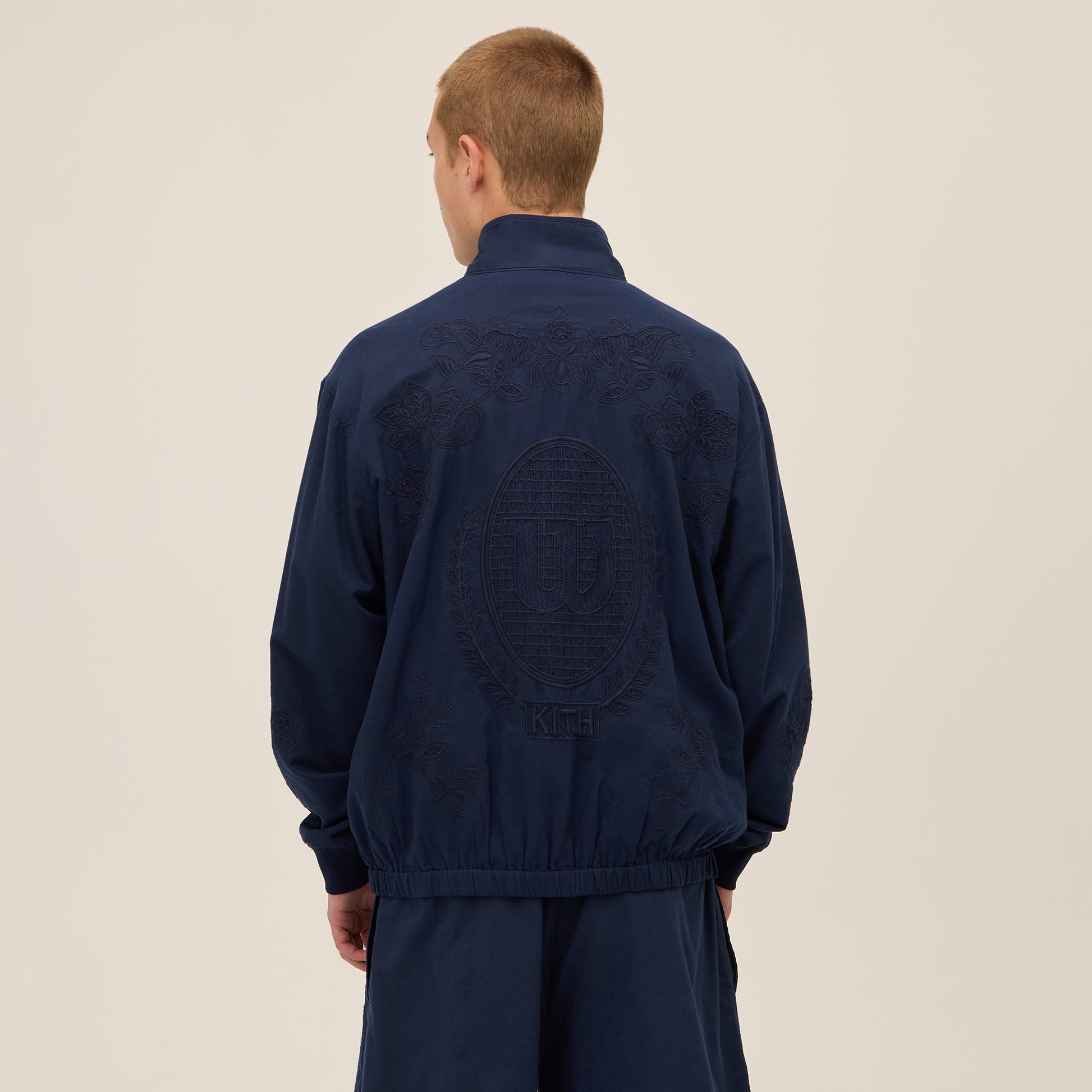 Men Kith Kith for Wilson Embroidered Mesh Track Jacket - Nocturnal