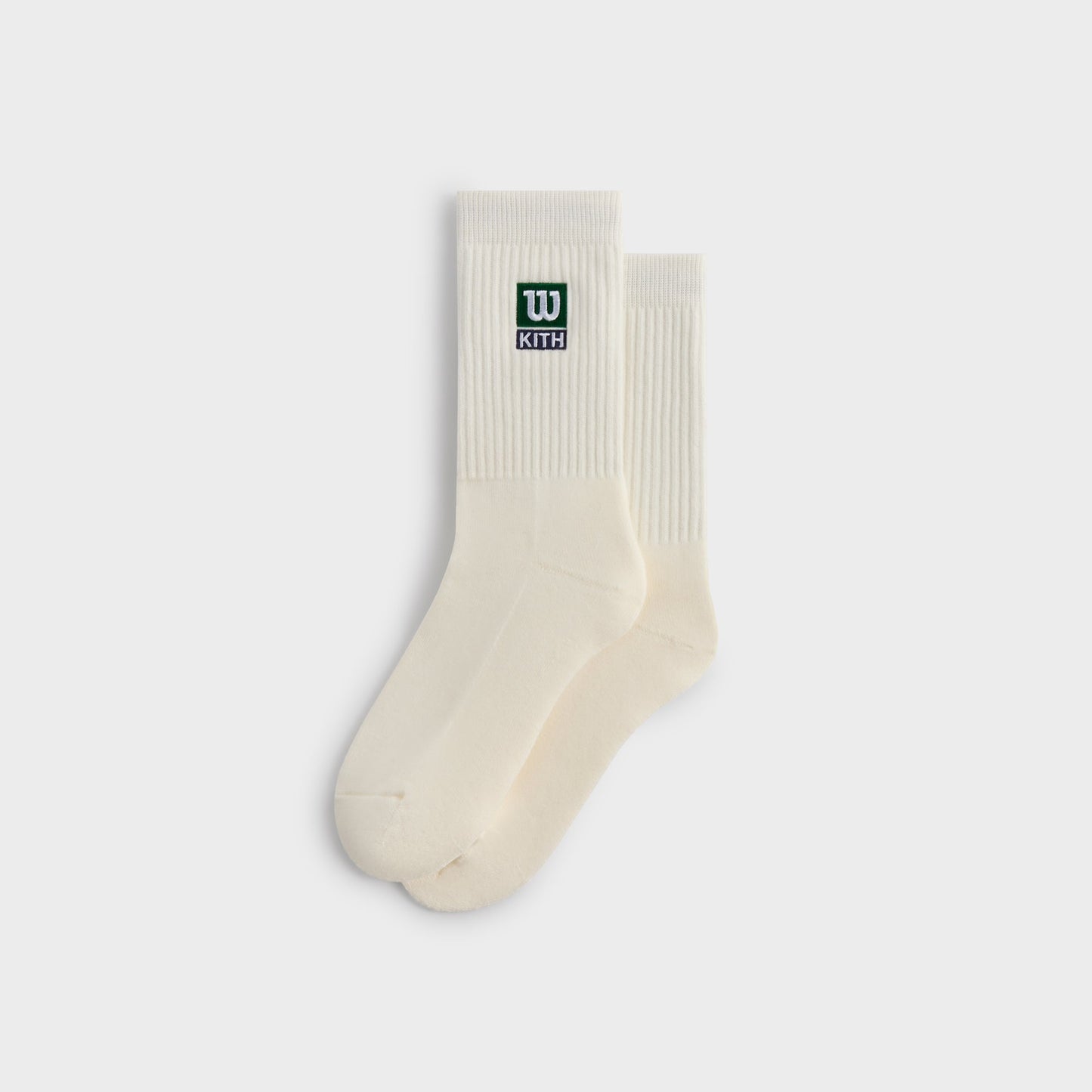 Men|Women Kith Kith for Wilson Logo Crew Socks - White