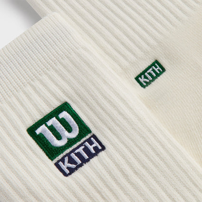 Men|Women Kith Kith for Wilson Logo Crew Socks - White