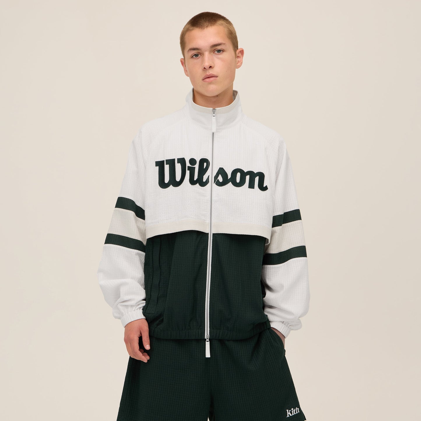 Men Kith Kith for Wilson Dobby Track Jacket - White