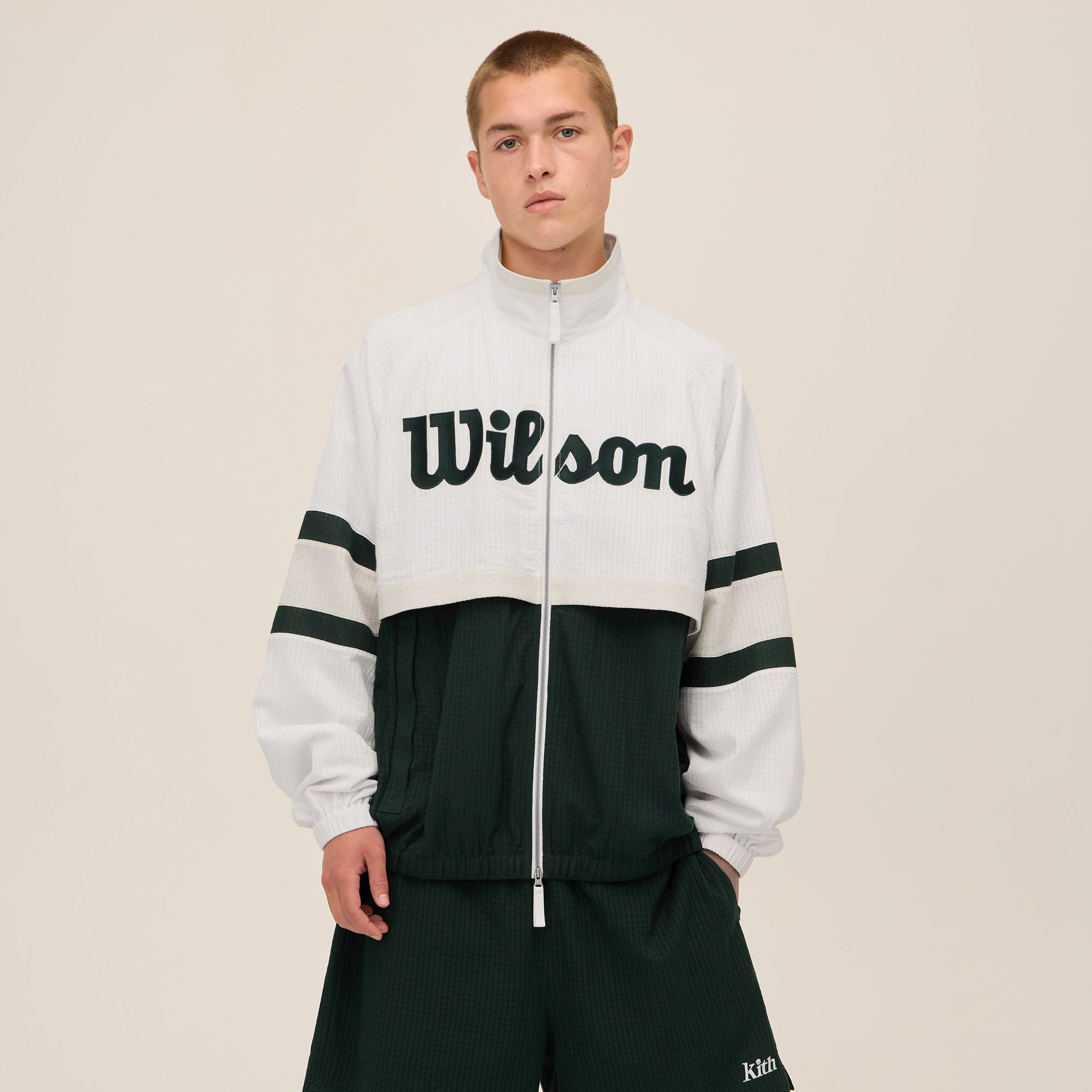 Men Kith Kith for Wilson Dobby Track Jacket - White