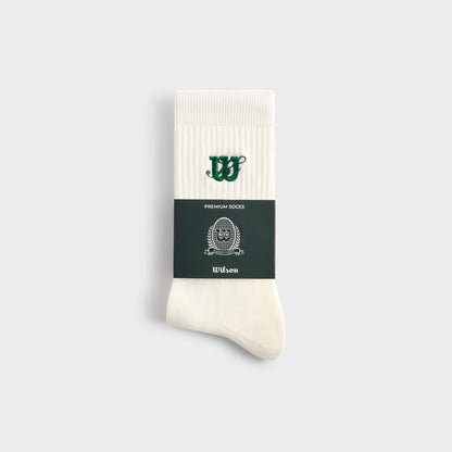 Men|Women Kith Kith for Wilson Logo Crew Socks - White