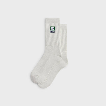 Men|Women Kith Kith for Wilson Logo Crew Socks - Light Heather Grey