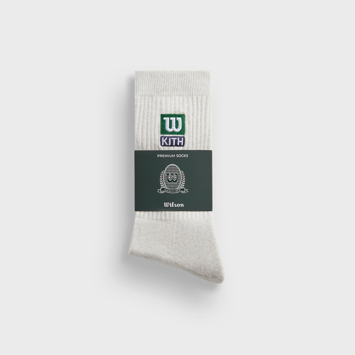 Men|Women Kith Kith for Wilson Logo Crew Socks - Light Heather Grey