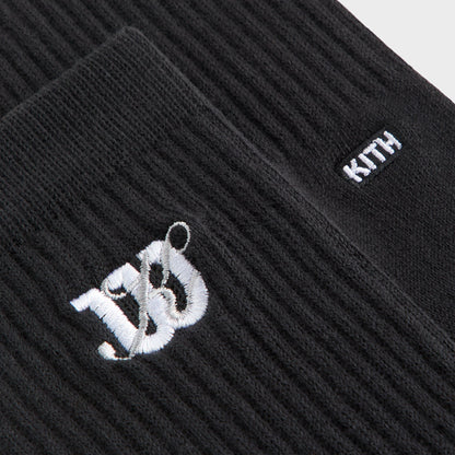 Men|Women Kith Kith for Wilson Logo Crew Socks - Black
