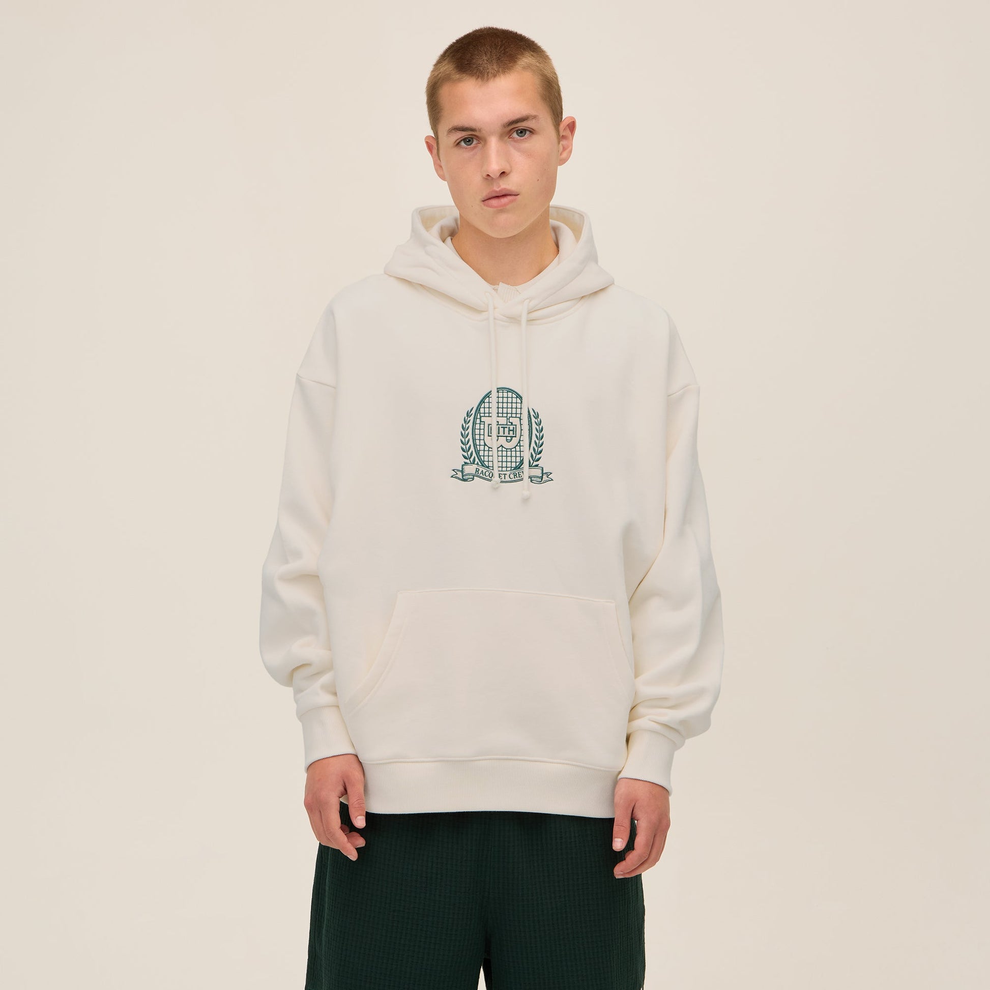 Men Kith Kith for Wilson Crest Nelson Hoodie - Sandrift